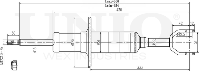 Амортизатор подвески (Unio). Артикул SAB-10466