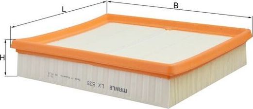 Воздушный фильтр Mahle-Knecht. Артикул LX 539