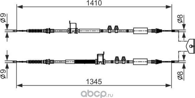 Cable, parking brake (Bosch). Артикул 1987482560