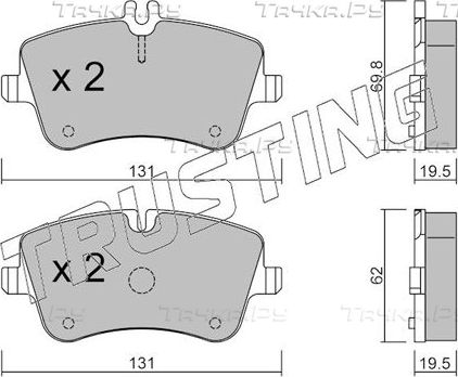 Тормозные колодки Trusting передние для Mercedes-Benz CLC-Класс 2008-2011. Артикул 351.0