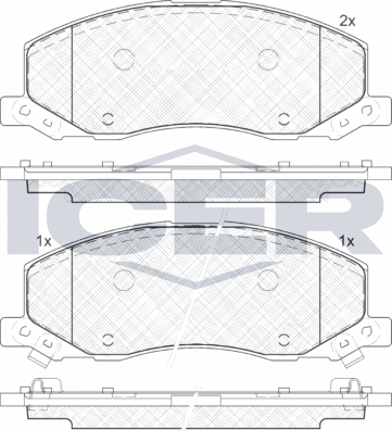 Тормозные колодки Icer. Артикул 181927