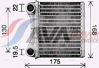 Радиатор отопителя (печки) AVA для Mercedes-Benz M-Класс II (W164) 2005-2011. Артикул MS6762