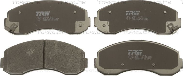 Тормозные колодки TRW COTEC. Артикул GDB3434