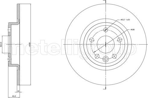Тормозной диск Metelli. Артикул 23-1864C