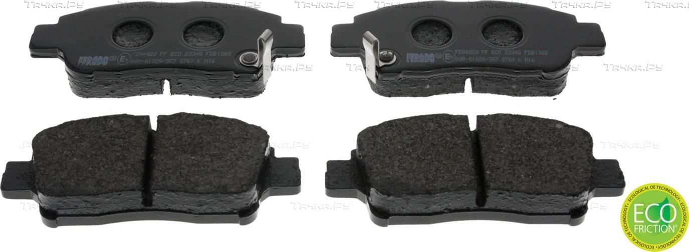 Тормозные колодки Ferodo Premier Eco Friction передние для Toyota Platz 1999-2005. Артикул FDB1368