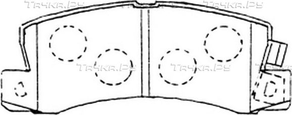 Тормозные колодки FIT задние для Toyota Corolla E110 1997-2002. Артикул FP0685