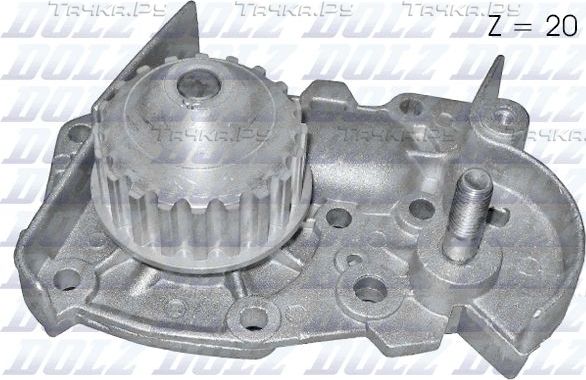 Помпа (водяной насос) Dolz для Renault Clio I 1990-1998. Артикул R124