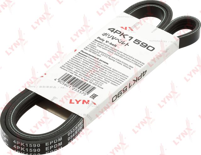 Приводной ремень поликлиновой LYNXauto для Daihatsu Materia 2006-2012. Артикул 4PK1590