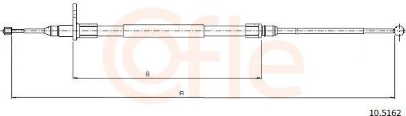 Трос ручника (тросик ручного тормоза) Cofle задний правый для Land Rover Range Rover III 2002-2012. Артикул 10.5162