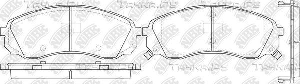 Тормозные колодки NiBK передние для Kia Carnival II 2006-2014. Артикул PN0458