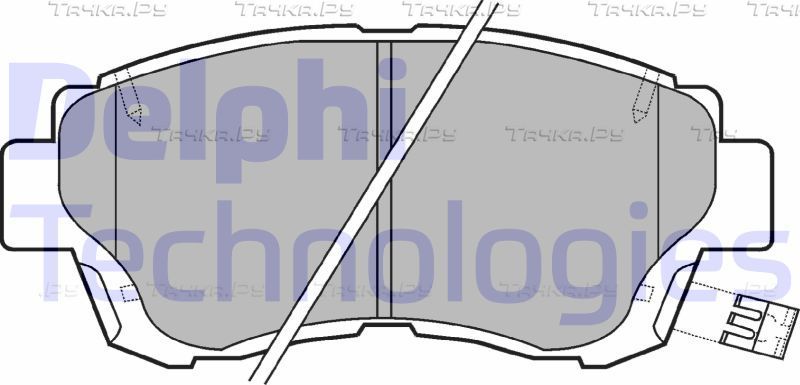Тормозные колодки Delphi (Low-Metallic) передние для Toyota Sienna I 1997-2002. Артикул LP936