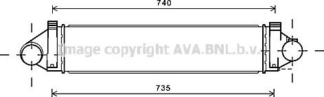 Интеркулер AVA для Ford S-MAX I 2008-2014. Артикул FDA4494