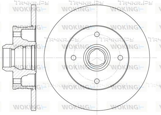 Тормозной диск Woking задний для Volkswagen Golf III 1991-1999. Артикул D6024.00