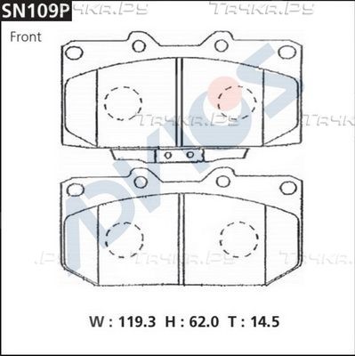 Тормозные колодки Advics. Артикул SN109P