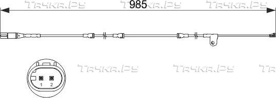 Датчик износа тормозных колодок  Bosch. Артикул 1 987 473 520