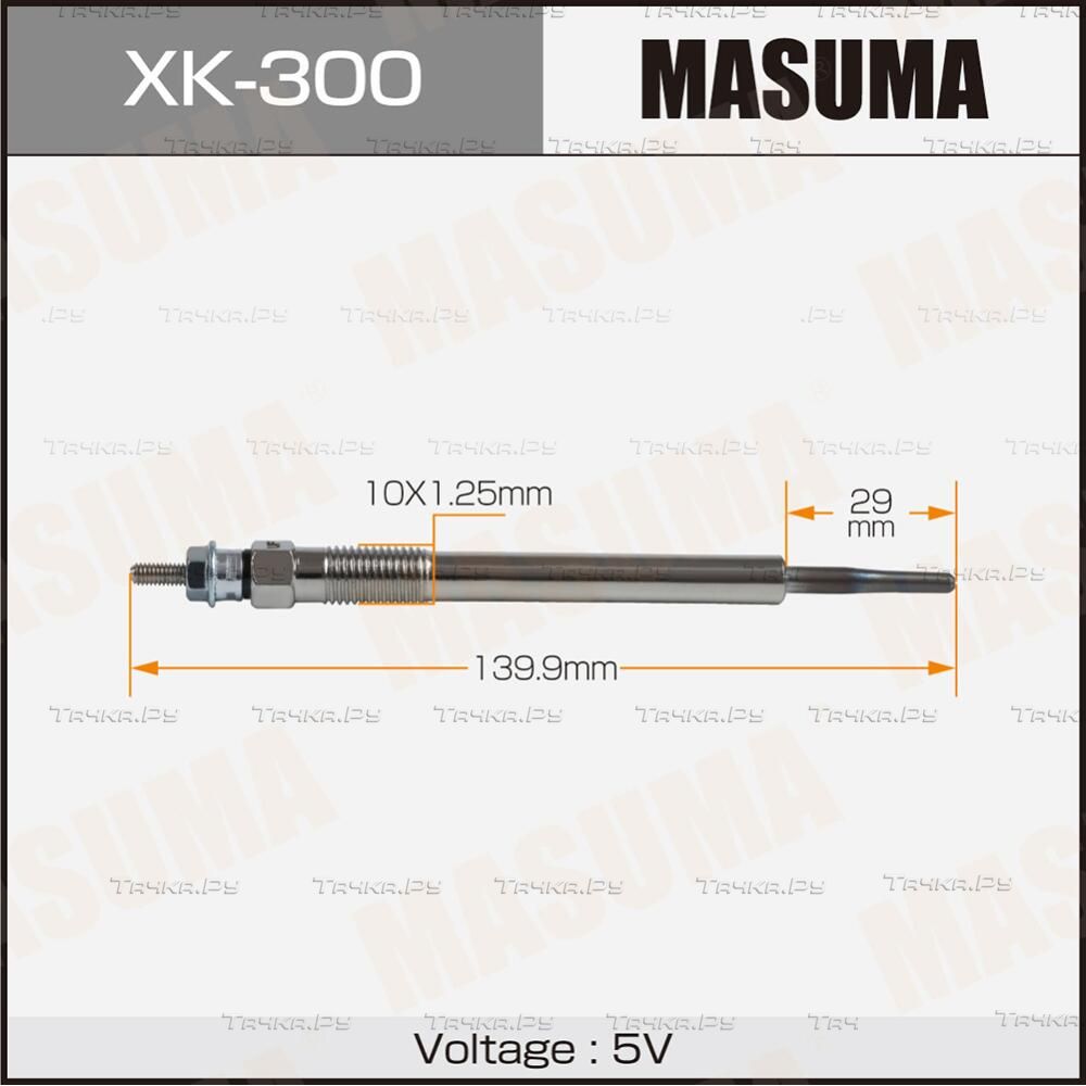 Свеча накаливания MASUMA A-607 /D4HA (1/10/100). Артикул XK300