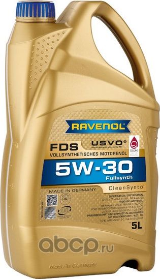RAVENOL FDS SAE 5W-30 Масло моторное синт. 5L. Артикул 1111139005