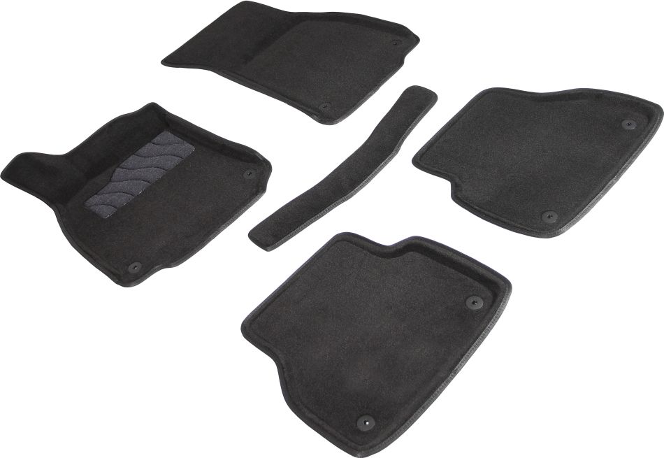 Комплект ковриков Seintex 3D ворсовые для салона Audi A6 C8 2018-2026 ЧЕРНЫЕ. Артикул 91888