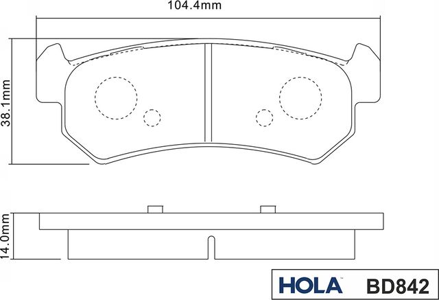 Тормозные колодки HOLA. Артикул BD842