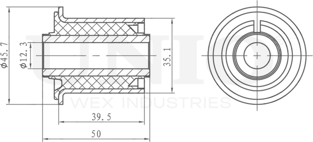 Сайлентблок рычага подвески (Unio). Артикул RMP-20610