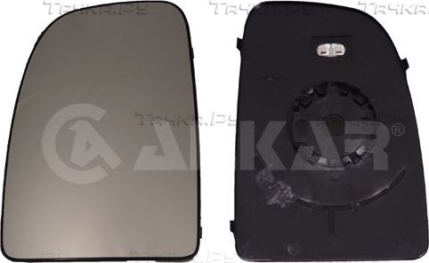 Зеркальное стекло бокового зеркала Alkar левое для Citroen Jumper II 2006-2026. Артикул 6431922