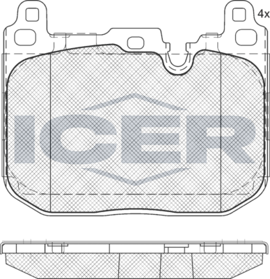 Тормозные колодки Icer передние для MINI Hatch III (F55/F56) 2020-2026. Артикул 182093-208