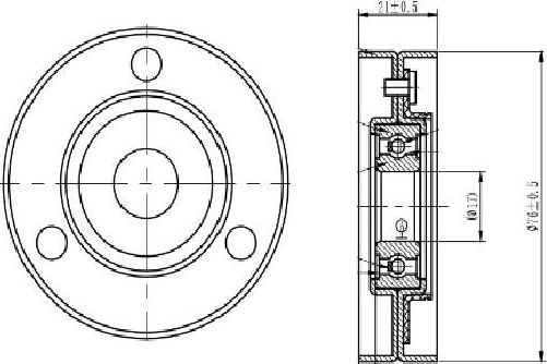 Направляющий (ведущий) ролик приводного поликлинового ремня Trialli. Артикул CM 1945