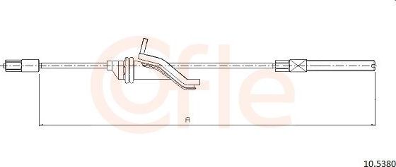 Трос ручника (тросик ручного тормоза) Cofle. Артикул 10.5380