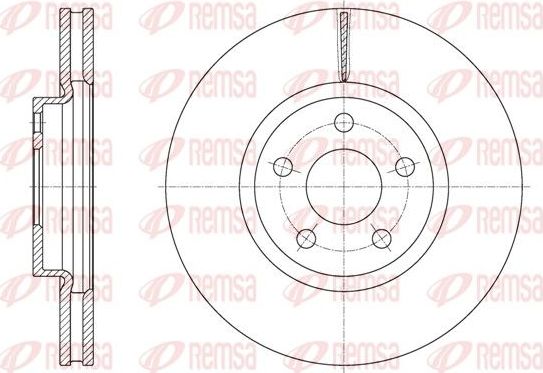 Тормозной диск Remsa передний для Ford Galaxy III 2015-2026. Артикул 61603.10
