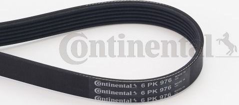 Приводной ремень поликлиновой ContiTech для Peugeot 1007 2005-2010. Артикул 6PK976