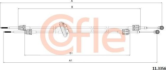 Трос переключения передач КПП Cofle для Volkswagen Crafter I 2006-2013. Артикул 92.11.3356