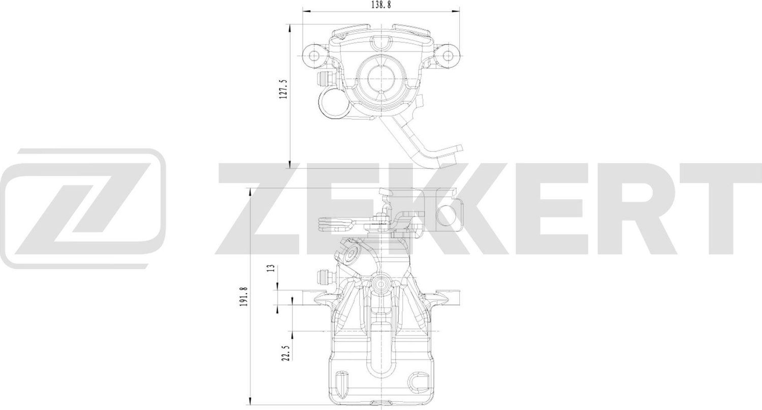 Тормозной суппорт Zekkert (Чугун). Артикул BS-8352