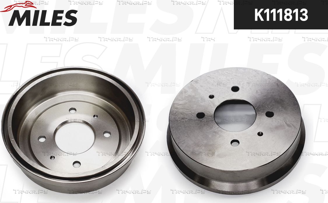 Тормозной барабан Miles задний для Smart Forfour I (W454) 2004-2006. Артикул K111813
