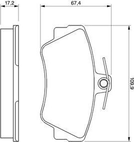 Тормозные колодки Bosch. Артикул 0 986 460 989