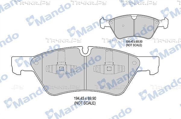 Тормозные колодки Mando. Артикул MBF015224