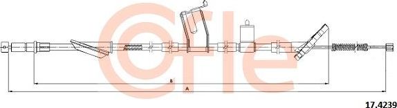 Трос ручника (тросик ручного тормоза) Cofle. Артикул 92.17.4239