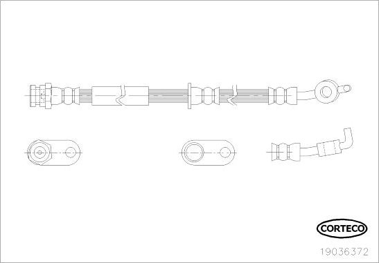 Тормозной шланг Corteco. Артикул 19036372
