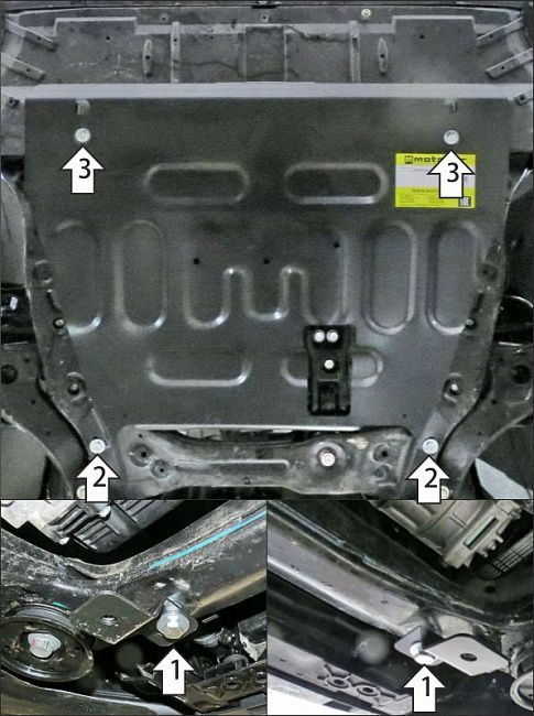 Защита Мотодор для картера и КПП Dongfeng FENGON ix7 2024-2026. Артикул 78610