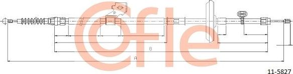 Трос ручника (тросик ручного тормоза) Cofle. Артикул 92.11.5827