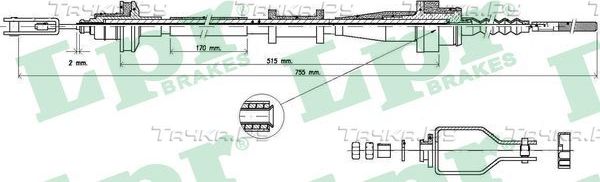 Трос сцепления LPR. Артикул C0112C