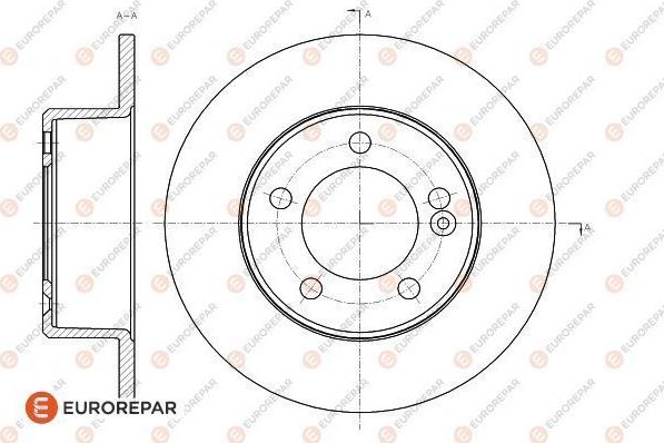 Тормозной диск Eurorepar. Артикул 1618885980