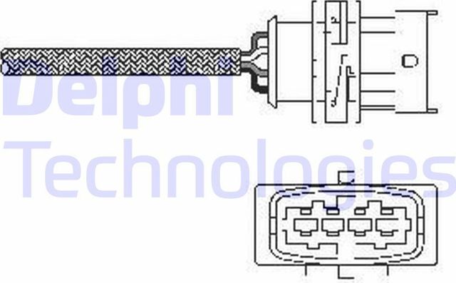 Лямбда-зонд (кислородный датчик) Delphi для Opel Combo C 2006-2011. Артикул ES10789-12B1