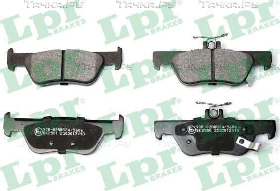 Тормозные колодки LPR для Honda Jazz IV 2020-2026. Артикул 05P2413
