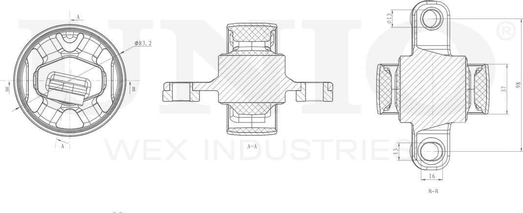 Сайлентблок рычага подвески (Unio). Артикул RMP-20577