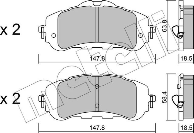 Тормозные колодки Metelli. Артикул 22-0983-0