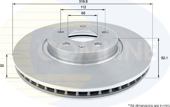 Тормозной диск Comline COATED для Audi S7 I (4G) 2012-2015. Артикул ADC2614V