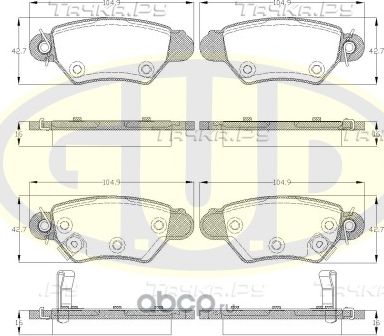 Тормозные колодки G.U.D.. Артикул GBP068502