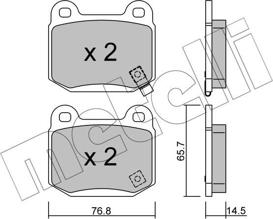 Тормозные колодки Metelli. Артикул 22-0739-0