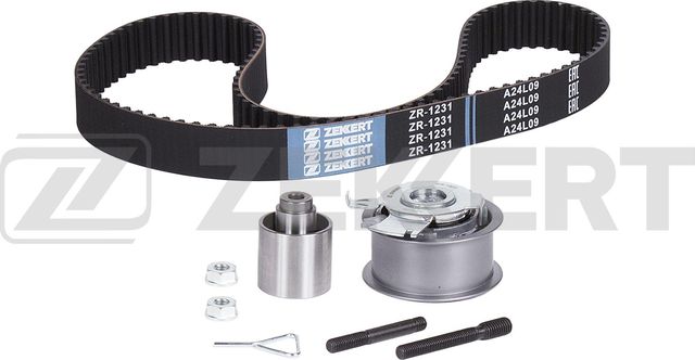 Ремень ГРМ с роликами (комплект) Zekkert (HNBR (Hydrierter Acryl-Nitril-Butadien-Kautschuk)) для SEAT Toledo II 2000-2006. Артикул ZR-1231