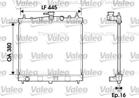 Радиатор охлаждения двигателя Valeo для Renault Clio III 2005-2014. Артикул 734246